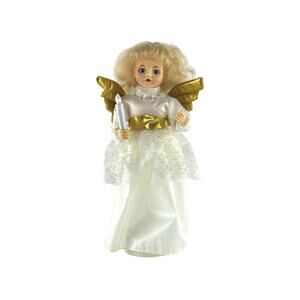 Vintage Animated Telco Angel Motionette 17" Christmas Display Figure With Candle